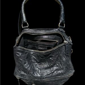 Givenchy Textured Black Leather Shoulder Bag